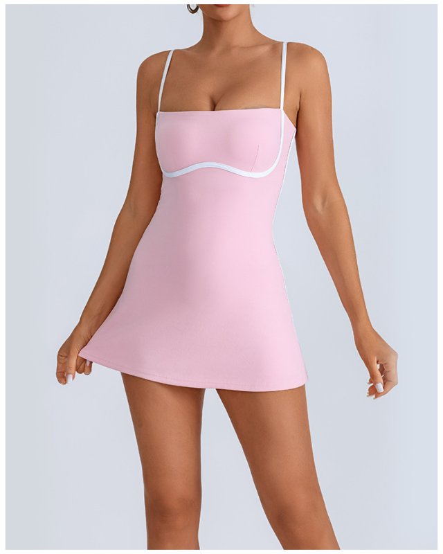 Color-Block Built-In Bra Tennis Dress II — tennis & golf development style SD-0004