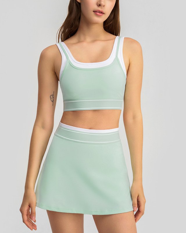 Color-Block Cami 2-in-1 Tennis Sports Bra — tennis & golf development style SD-0037