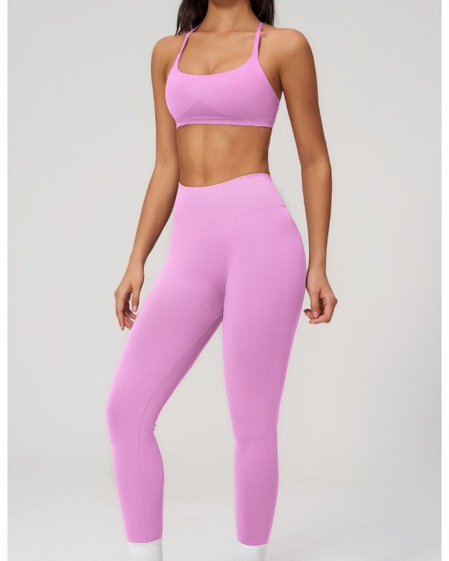 Seamless Open-Back Yoga Set — yoga sets development style SD-0200