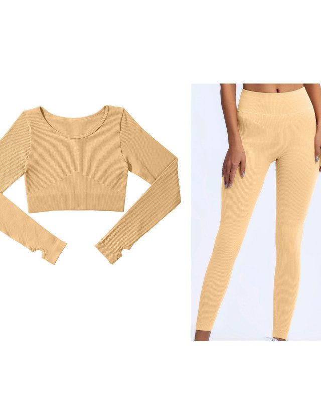 Seamless Long-Sleeve Yoga Set — yoga sets development style SD-0211