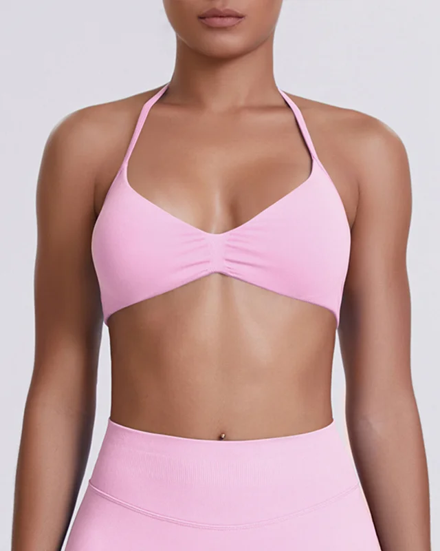 Seamless Open-Back Halter Sports Bra — bras & tops development style SD-0437