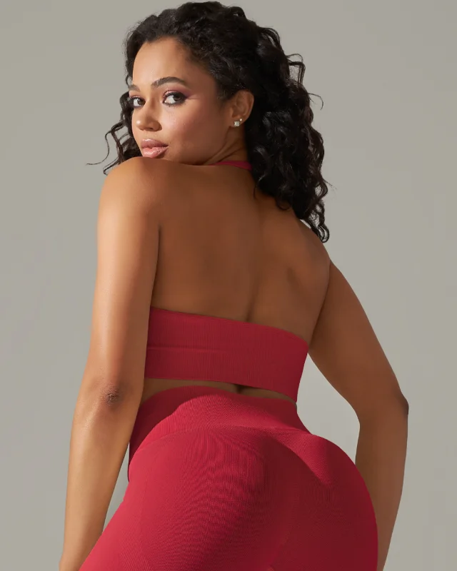 Solid Seamless Open-Back Sports Bra — bras & tops development style SD-0439